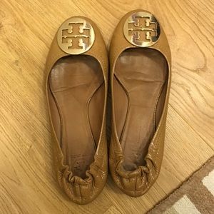 Tory Burch Patent Leather Reva Flats Sz 8.5